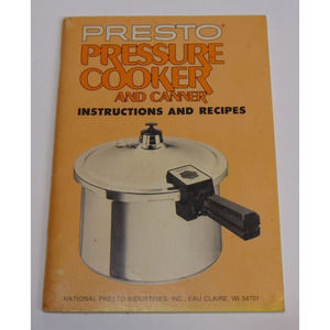 1979 Presto Pressure Cooker Canner Instructions Recipe Booklet 4.5x6.5 Original